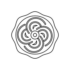 mooncake icon image, line style