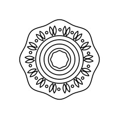 traditional mooncake icon, line style