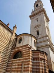 Fototapeta na wymiar Close-up in Cathedral Complex in Verona