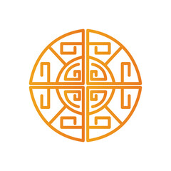 chinese charm icon, detailed style