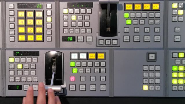 Video switcher of Television Broadcast.