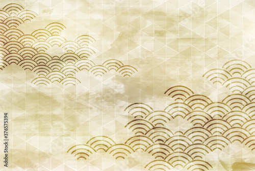 和柄 年賀状 文様 背景 Wall Mural Wallpaper Murals J Boy