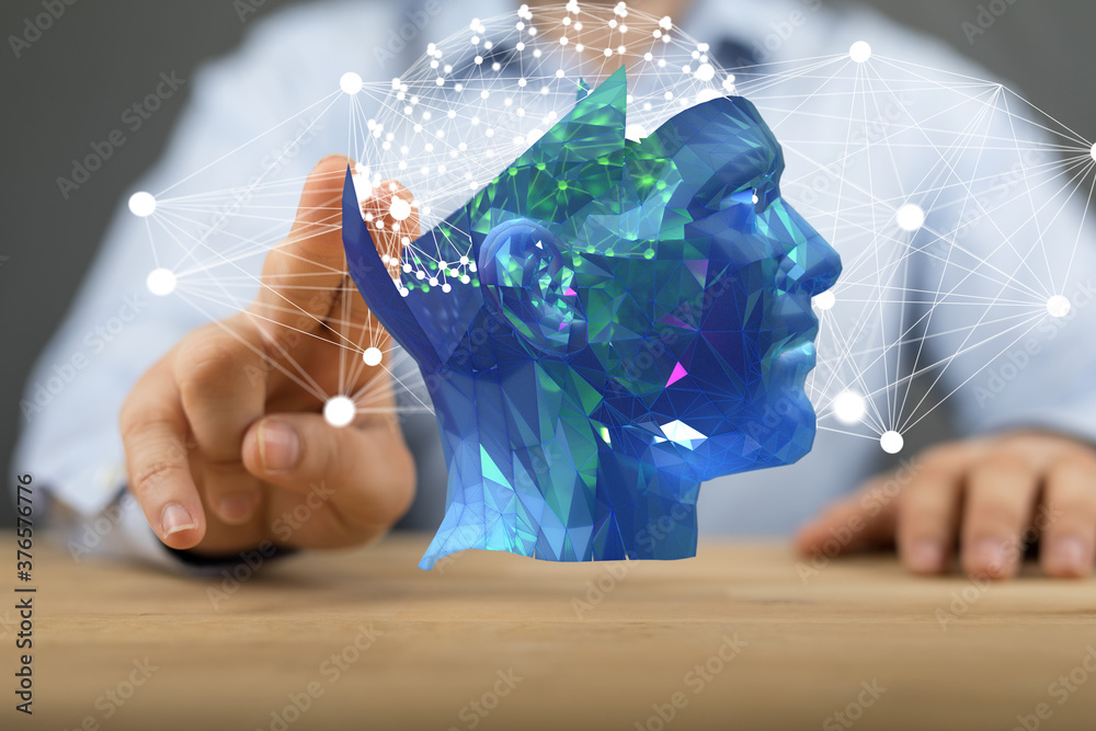 Aufkleber industrie 4 future robot automation ai future