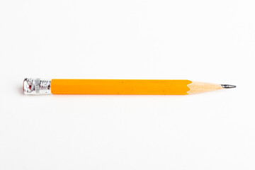 Sharpened Classic Yellow-Orange Hexagonal Pencil Stub