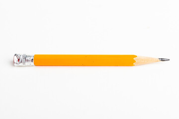 Sharpened Classic Yellow-Orange Hexagonal Pencil Stub