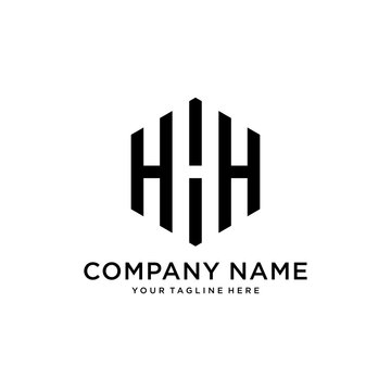 initial HHH, hexagon modern abstract element icon logo design.