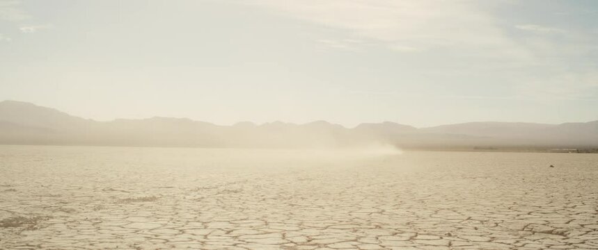 Dry lake motorcycle flyby 2