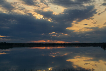 Sunset over Astotin Lake, Elk Island National Park