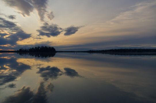 Colorful Sunset over Astotin Lake, Elk Island National Park © RiMa Photography