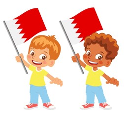 Bahrain flag in hand set