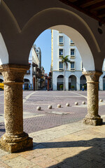 Arches in front of a square