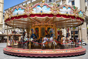A Carousel in Florence, Italy