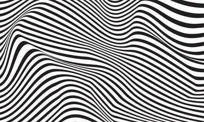 Fototapeta premium Abstract wave vector background. white and black curved line stripe. modern waves. wavy lines pattern. geometric line stripes. Trendy wavy background. 