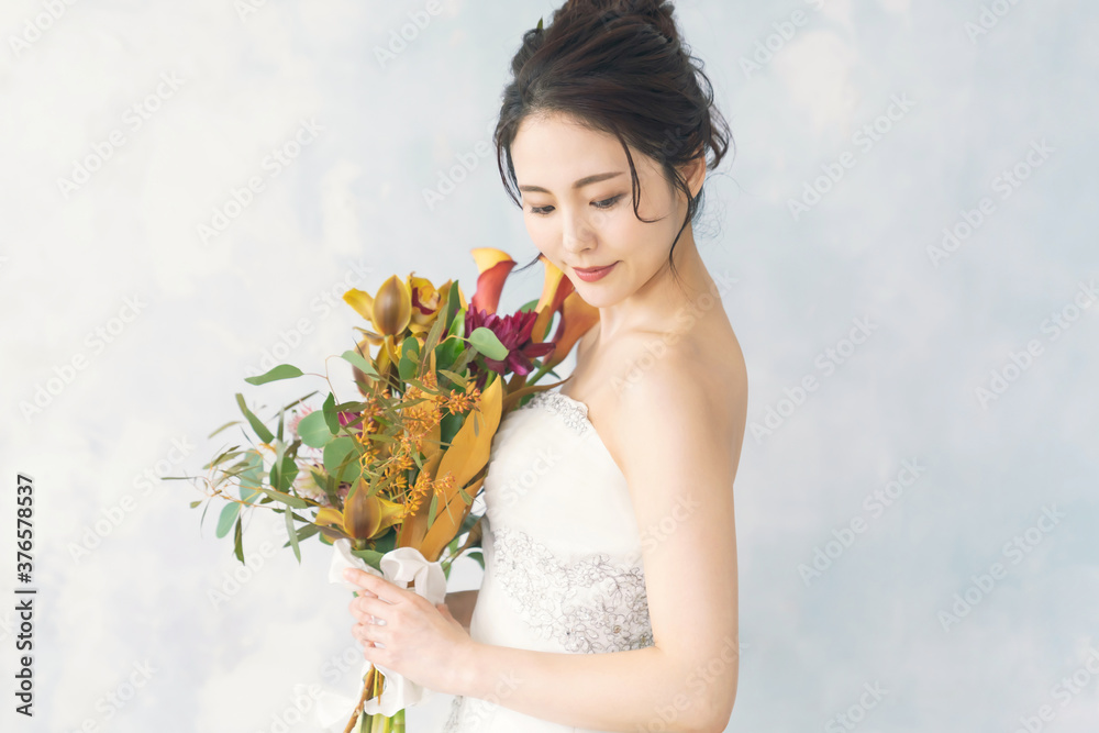 Poster ウェディングドレスを着た女性　ブライダルイメージ　ウェディング　結婚式