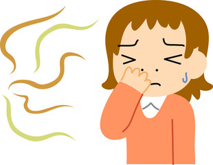 Woman troubled in stinking smell