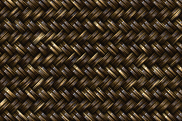 Rattan texture, detail handcraft bamboo weaving background. Brown wicker basket illustration