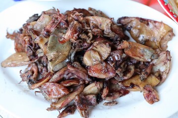 Fried squid asian food