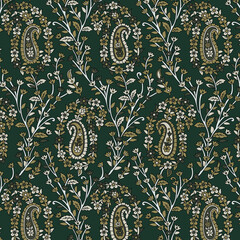 traditional Indian paisley pattern on    background