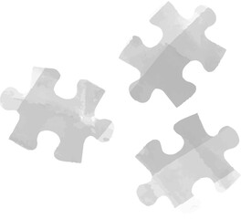 Monochrome Watercolor Puzzle