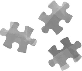 Obraz premium Monochrome Watercolor Puzzle