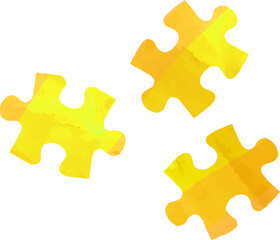 Obraz premium Cute Watercolor Puzzle