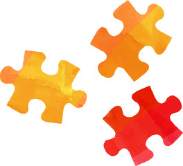 Obraz premium Cute Watercolor Puzzle