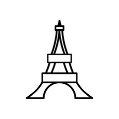 Eiffel Tower symbol vector icon