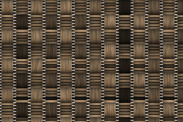 Brown basket weave seamless background. Classic cross woven texture decorative pattern. Natural wicker bamboo effect