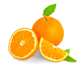 Orange on white background