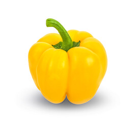 Yellow Bell pepper on white background