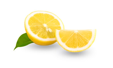Fototapeta na wymiar lemon isolated on white background.