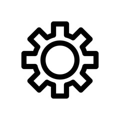 cog,gear, icon outline style editable for your design