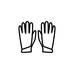 glove icon outline style for your web design