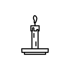 candle icon outline style for your web design