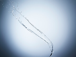 Water splash on white background