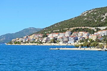 Naklejka na ściany i meble view of the bay of kotor montenegro