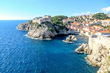 Fototapeta na wymiar view of the coast of the mediterranean sea in croatia