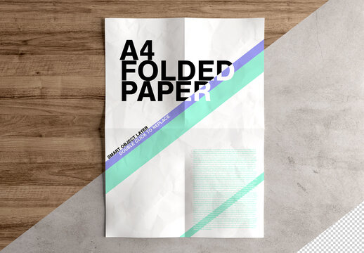 Mockup of a Sheet of Paper