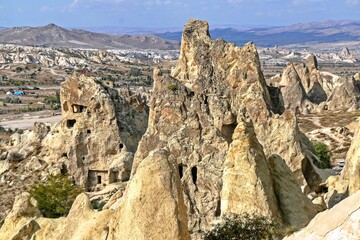 Fototapeta na wymiar rock formations in cappadocia turkey