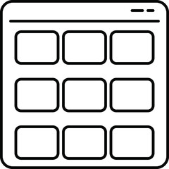 Website icon layout webpage landingpage icon