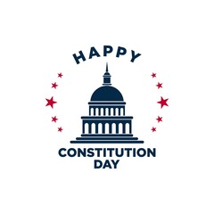 Constitution Day Background with White Background.