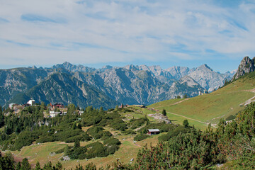 View from Rofan Mountains in Tyrol, Austria