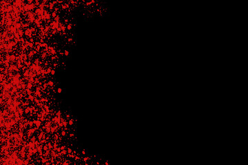 Blood splatter on black background have copy space for put text