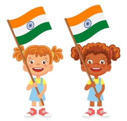 India flag in hand set