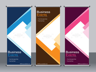Business banner roll up set,standee banner template,Modern banner.