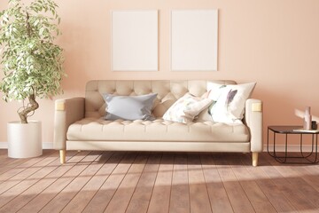 Modern interior design. 3D illustration