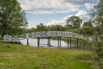 Beautiful bridge in an old Park