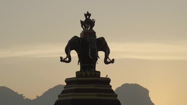 Wat Maha That Wachiramongkol (Wat Bang Thong), a famous temple in Krabi Province