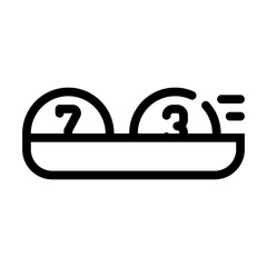 winning lotto numbers balls line icon vector illustration
