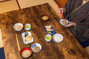 ご飯と納豆　 Japanese rice and and Natto